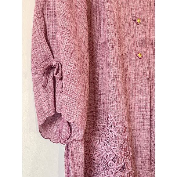 Natural Basic Purple Short Sleeve Cardigan Size Large :) - Picture 5 of 7